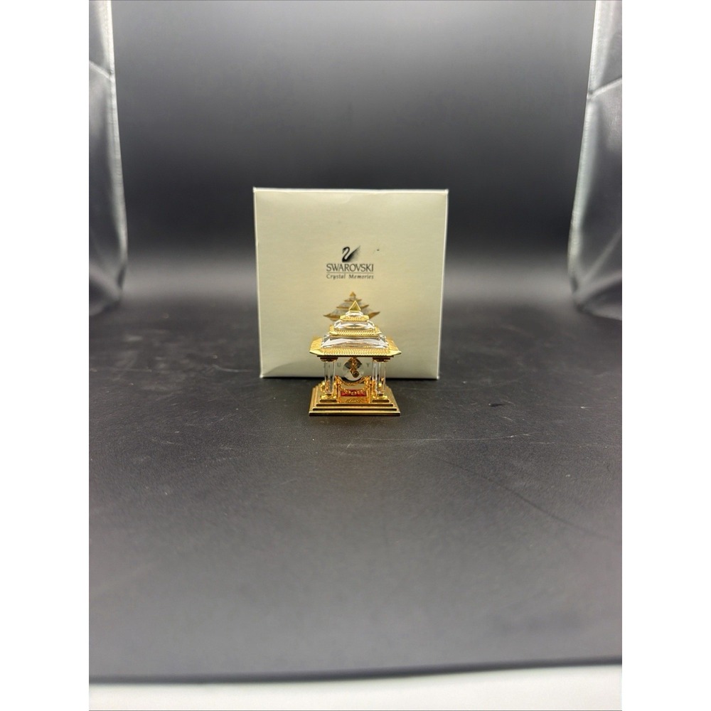 Vintage Swarovski Crystal Journeys Gold Japanese Temple Figurine 243447